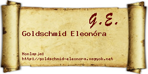 Goldschmid Eleonóra névjegykártya